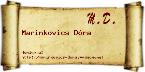 Marinkovics Dóra névjegykártya